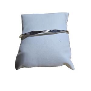 Silver Twisted Bangle Bracelet